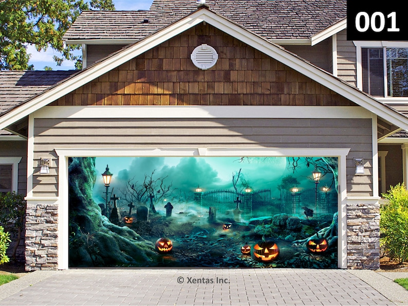 Garage Door Décor Halloween 4 Garage Door Banner Halloween Etsy