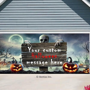 Garage Door Décor Halloween 2 | Garage Door Banner Halloween | Mural | Outdoor Decoration | different designs