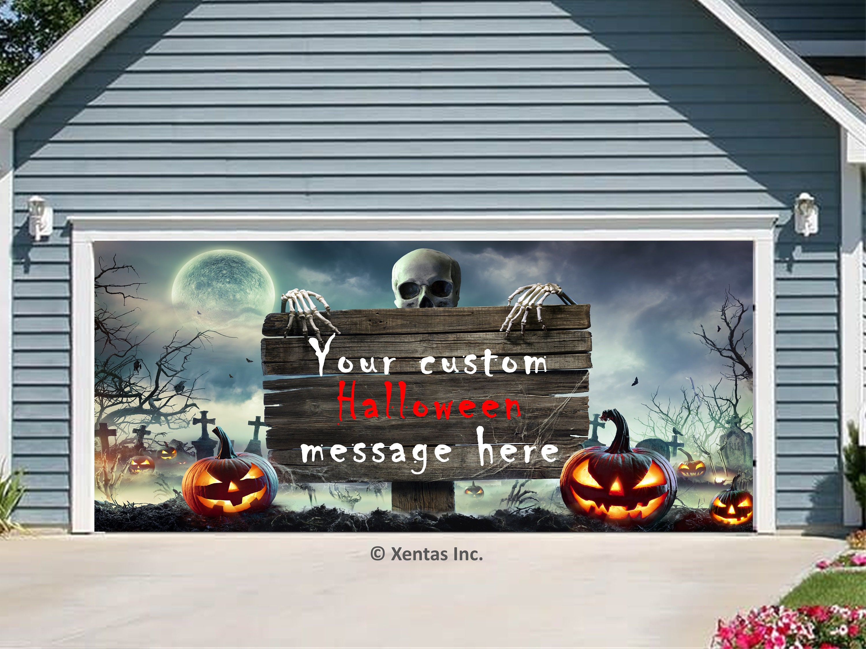 Garage Door Décor Halloween 2 Garage Door Banner Halloween - Etsy