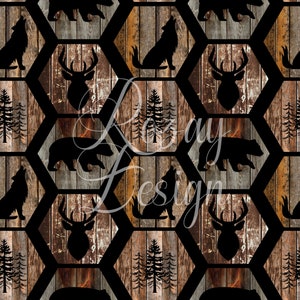 Seamless Pattern - Rustic Forest | Seamless  Repeating Patterns | Instant Download | Printable Digital Paper