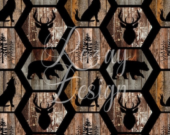 Seamless Pattern - Rustic Forest | Seamless  Repeating Patterns | Instant Download | Printable Digital Paper