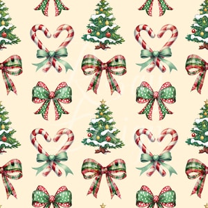 Coquette Christmas | Christmas | Seamless Patterns | Instant Download | Printable Digital Paper | Repeating Pattern