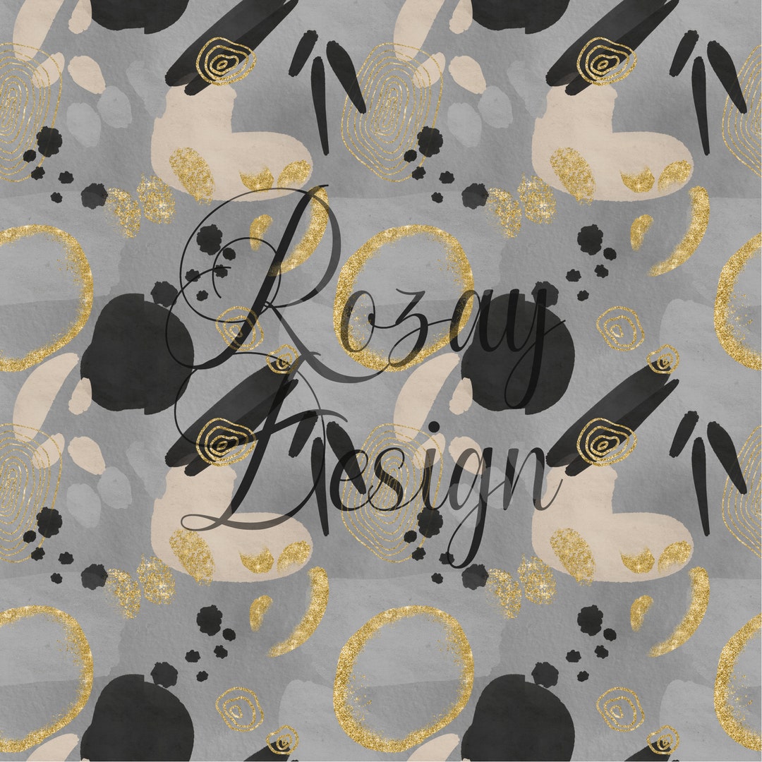 Seamless Pattern - Black and Gold Abstract | Seamless Patterns ...