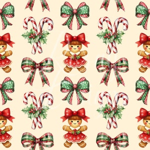 Coquette Christmas | Christmas | Seamless Patterns | Instant Download | Printable Digital Paper | Repeating Pattern