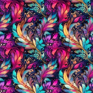 Abstract Paisley | Seamless Patterns | Instant Download | Printable Digital Paper | Repeating Pattern