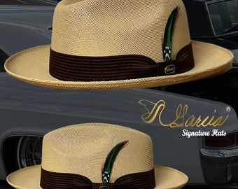 Flipped Kaki Golden Line Viejo Fedora Garcia Signature Hat