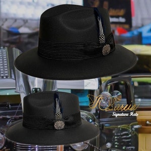 Black Golden Line Viejo Fedora W/ Aztec Garcia Signature Hat