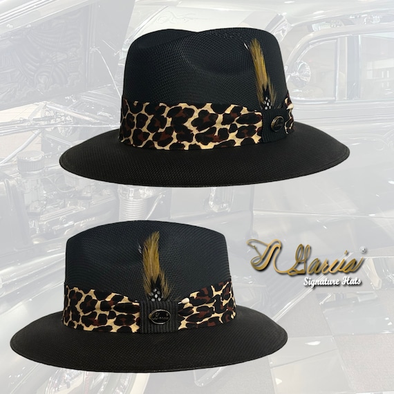 Golden Line Black Viejo W/ Leopard Band Garcia Signature Hat  display picture 2