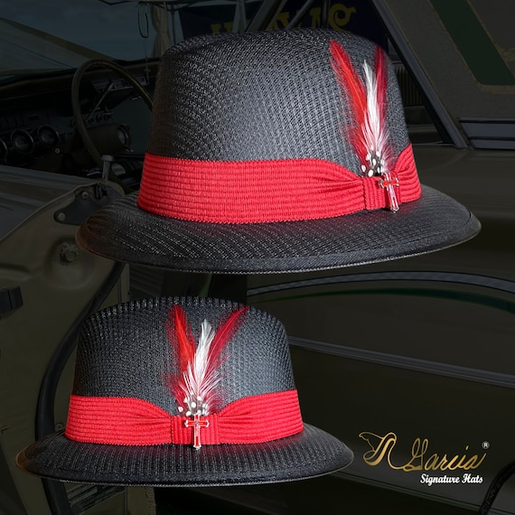 GARCIA HAT【60】ローライダー チカーノ ウエストコースト 灰黒 GARCIA HAT【60】ローライダー チカーノ ウエストコースト 灰黒