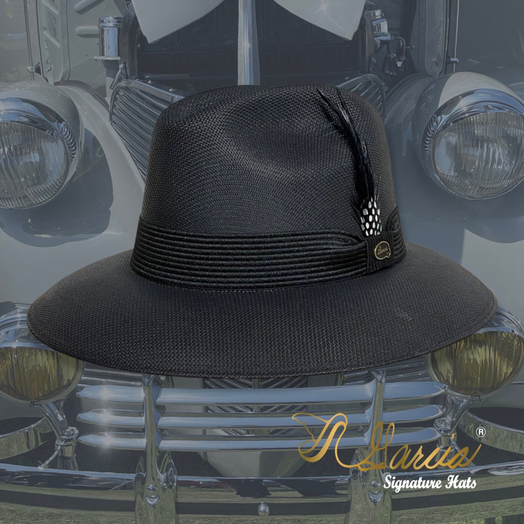 Black Golden Line Pachuco Wide Brim Garcia Signature Hat Etsy México
