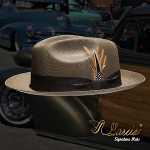 Flipped Brown Golden Line Viejo Fedora Garcia Signature Hat