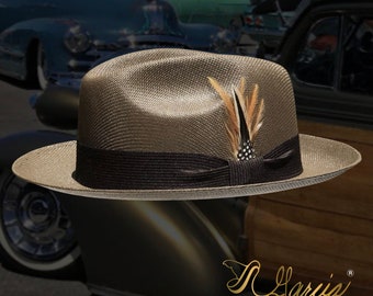 Flipped Brown Golden Line Viejo Fedora Garcia Signature Hat