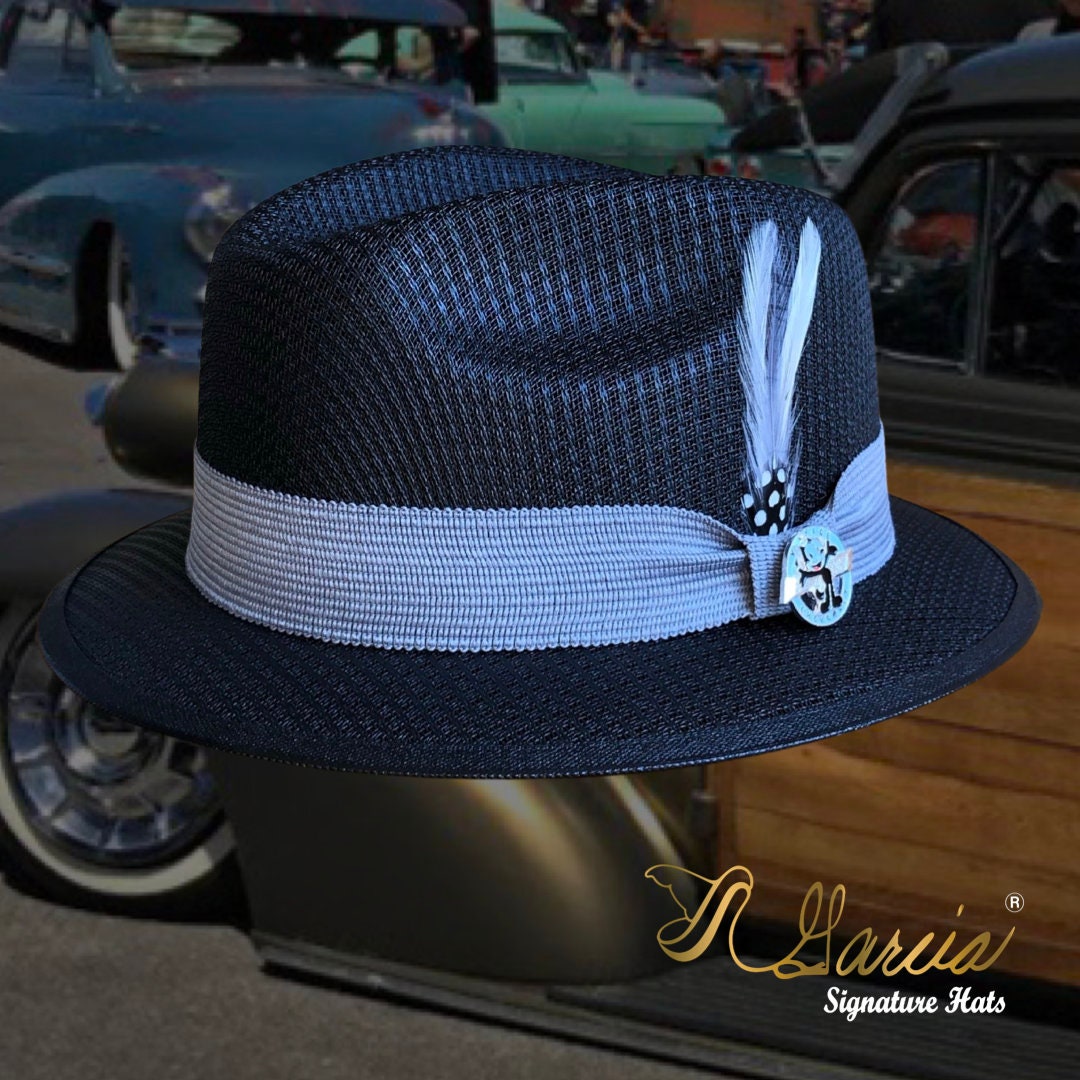 Classic Black Short Brim Viejo Fedora W/ Felix Pin Garcia