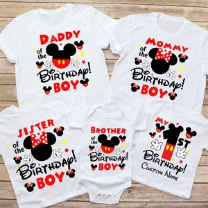 Disney Family Minnie Mickey birthday shirts, Family Matching Mickey Minnie birthday Shirts, Birthday Boy Family Shirt,Bday shirts For Family