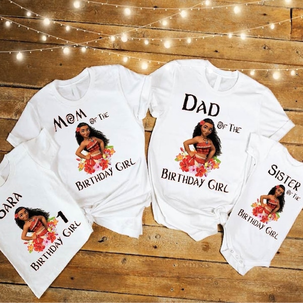 Disney Moana Family Matching Birthday Shirts, Moana Birthday Shirt, Girl Baby Moana Birthday Shirt, Baby Moana Birthday Party Shirt Tee