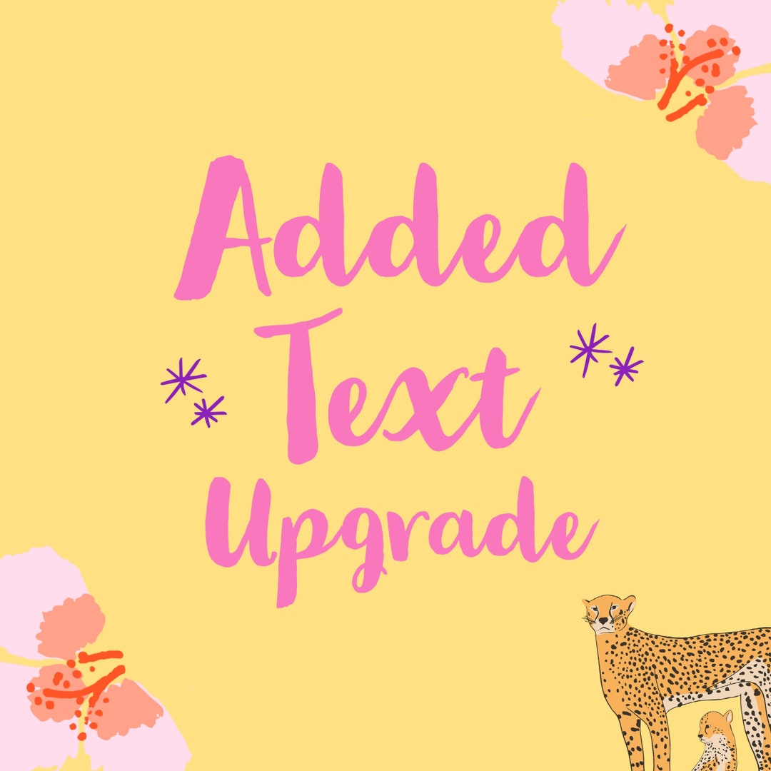 Added Text Upgrade - Etsy