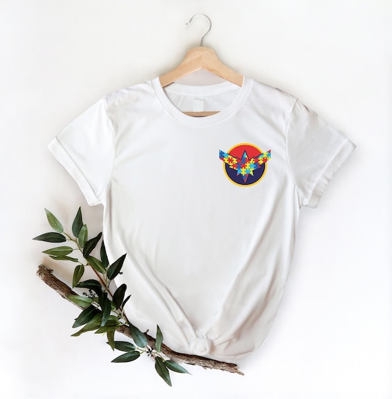 Captain Marvel Autism toddler Shirts Autism Support Shirt Autism Awareness Shirt Autism gift ASD and SPD Apparels Puzzle Piece Shirt