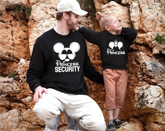 Disney Father's Day Sweatshirt,Dad Princess Security Shirt,Happy Father's Day,Father's Day Vacation,Disney Trip,Daughter And Dad Matching