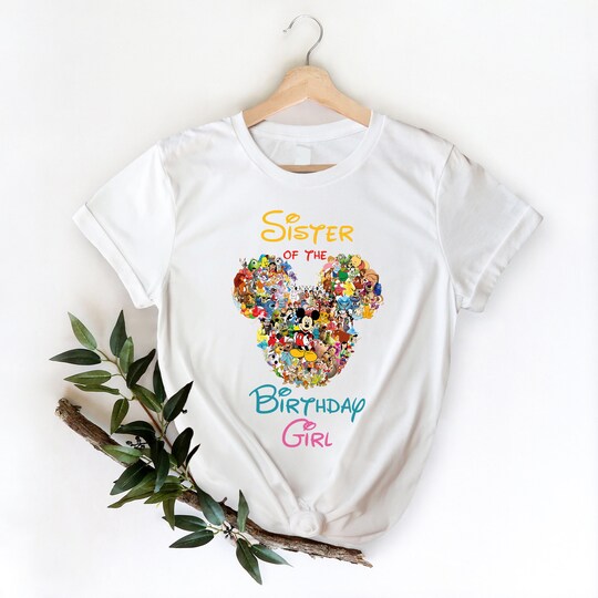 All Disney Characters Family Birthday Matching T Shirt