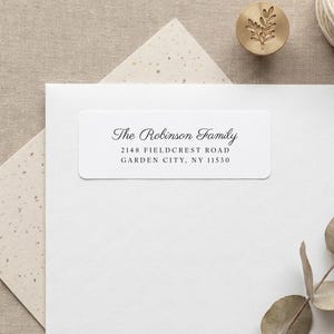 Etiquette d'adresse de calligraphie moderne • Autocollants d'adresse personnalisés minimalistes • Jeu de 60 étiquettes d'adresse personnalisées • Écriture élégante