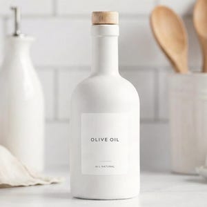 Etiquetas para aceite y vinagre (diseño minimalista) • Pegatinas minimalistas personalizadas para vinagreras • Organización de cocina personalizada • Dispensador de botellas de aceite de oliva imagen 4