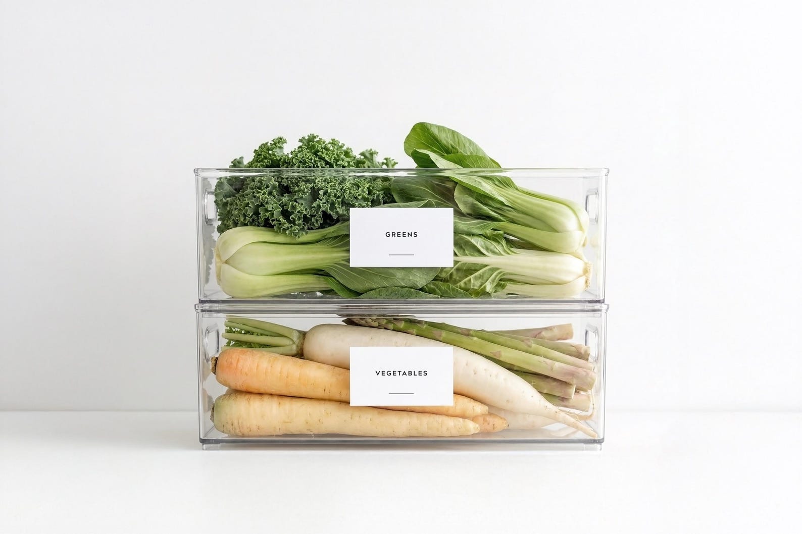 Fridge Organization Labels (Minimal Design) • Personalized Waterproof Stickers • Minimalist Kitchen Aesthetic • Acrylic Bin Storage