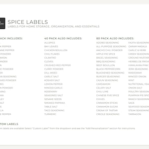 Spice Labels (Minimal Design) • Modern Minimalist Spice & Herb Labels • Personalized Jar Stickers • Pantry Organization • Vinyl • Seasoning image 8