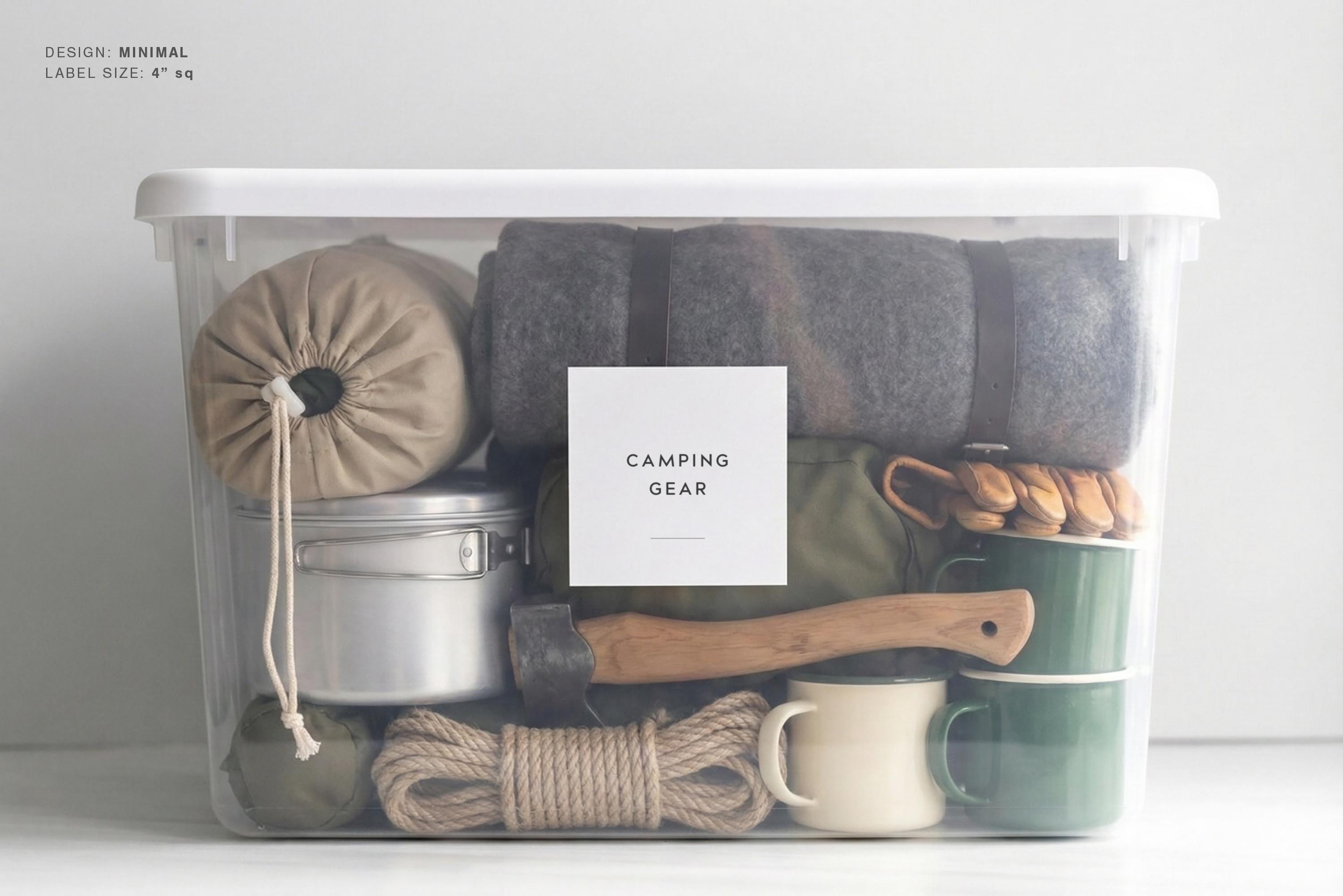 Garage & Storage Bin Labels (minimal Design) • Minimalist Custom Labels ...