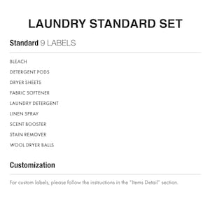 Laundry Labels Minimal Design Customization Available Home Organization Labels Water Resistant image 2