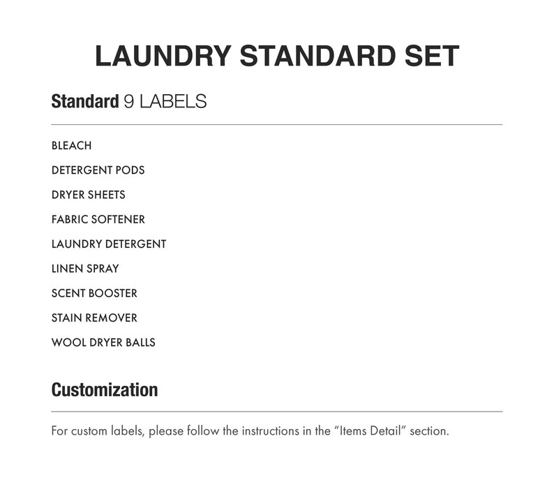 Laundry Labels Minimal Design Customization Available Home Organization Labels Water Resistant image 2