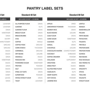 Pantry Labels Minimal Design Water Resistant Customizable Pantry & Kitchen Labels Home Organization Labels Durable image 2