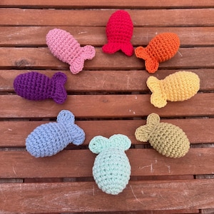 Crochet Catnip Fishie Cat Toy (Set of 3) - Assorted Colors