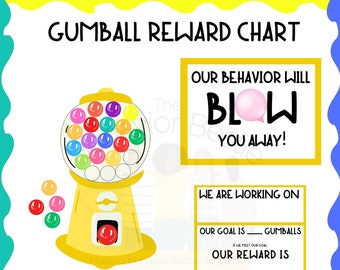 Gumball Reward Chart: Classroom Behavior Management (Digital Download)