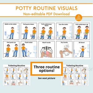 Bathroom Visual Schedule: Potty Training Routine (Digital Download)