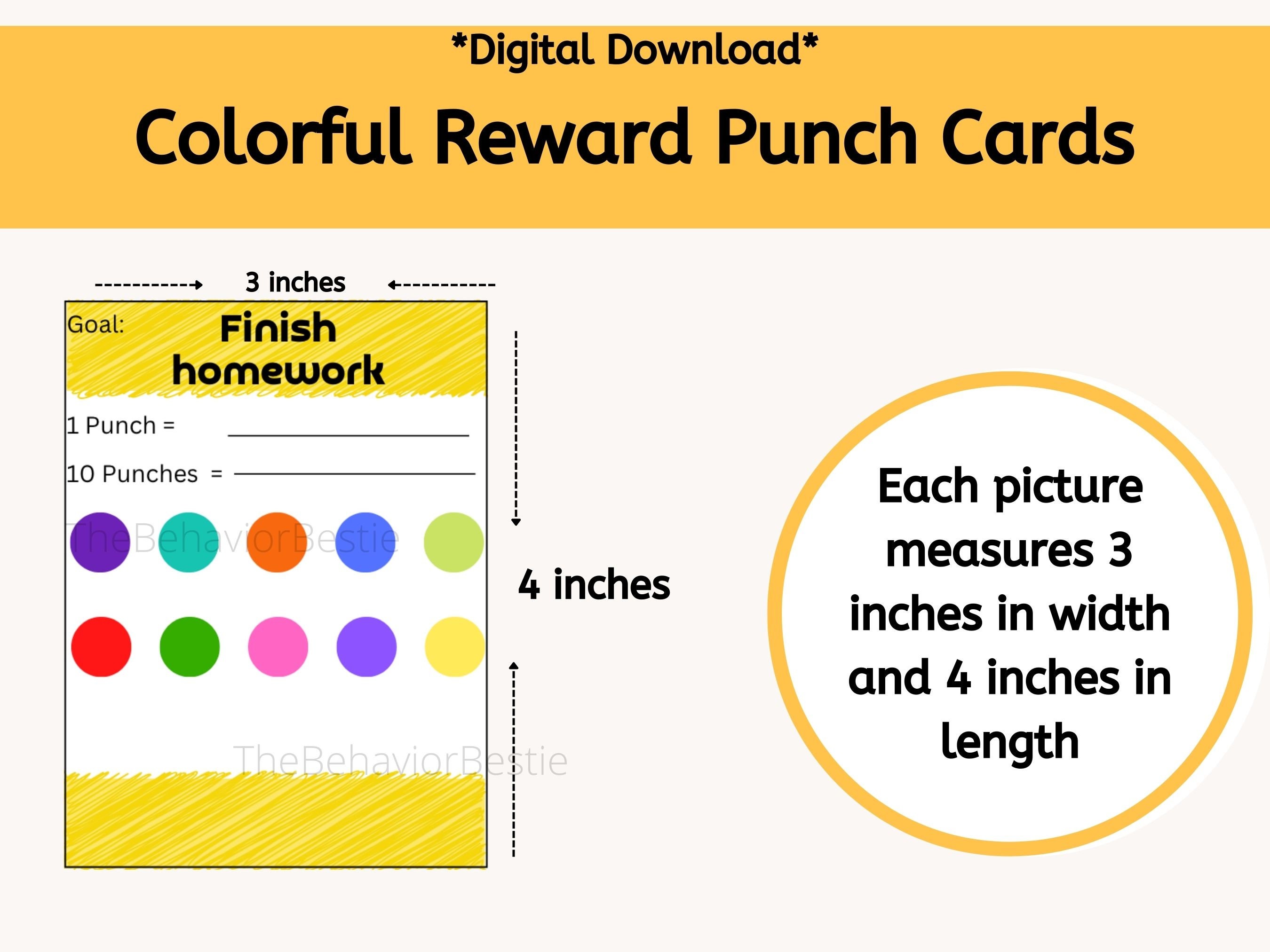 Editable Reward Cards Reward Punch Cards Colorful Reward Cards Reward Editable reward cards reward punch cards colorful reward cards reward