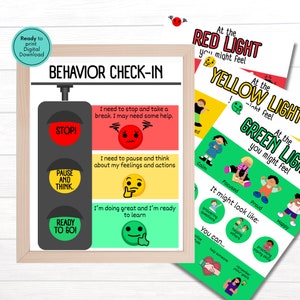 Inchecken op verkeerslichtgedrag pdf-bestand klassenmanagement: copingvaardigheden voor kinderen en emotionele regulatie, digitale download en GRATIS tool