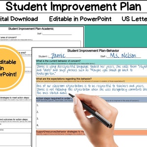 Editable Student Behavior Plan Template (Digital Download)