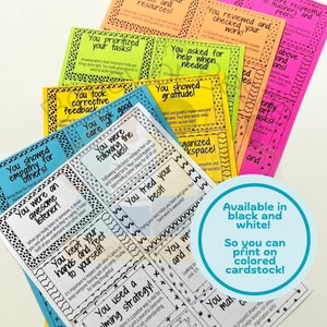 Student Praise Cards, Positive Teacher Notes for Students, Printable ...