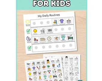 Kids Daily Routine Chart: Visual Schedule with Icons (Digital Download)