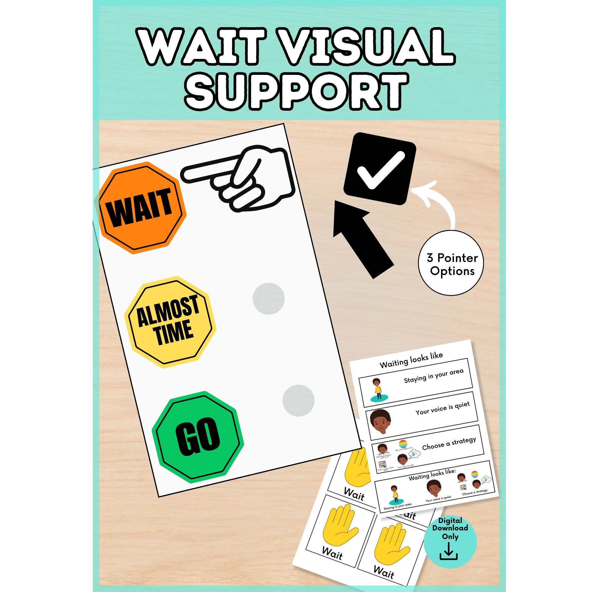Wit Visual Wait Visual Prompt: Patience & Turn-taking (PDF) - Etsy