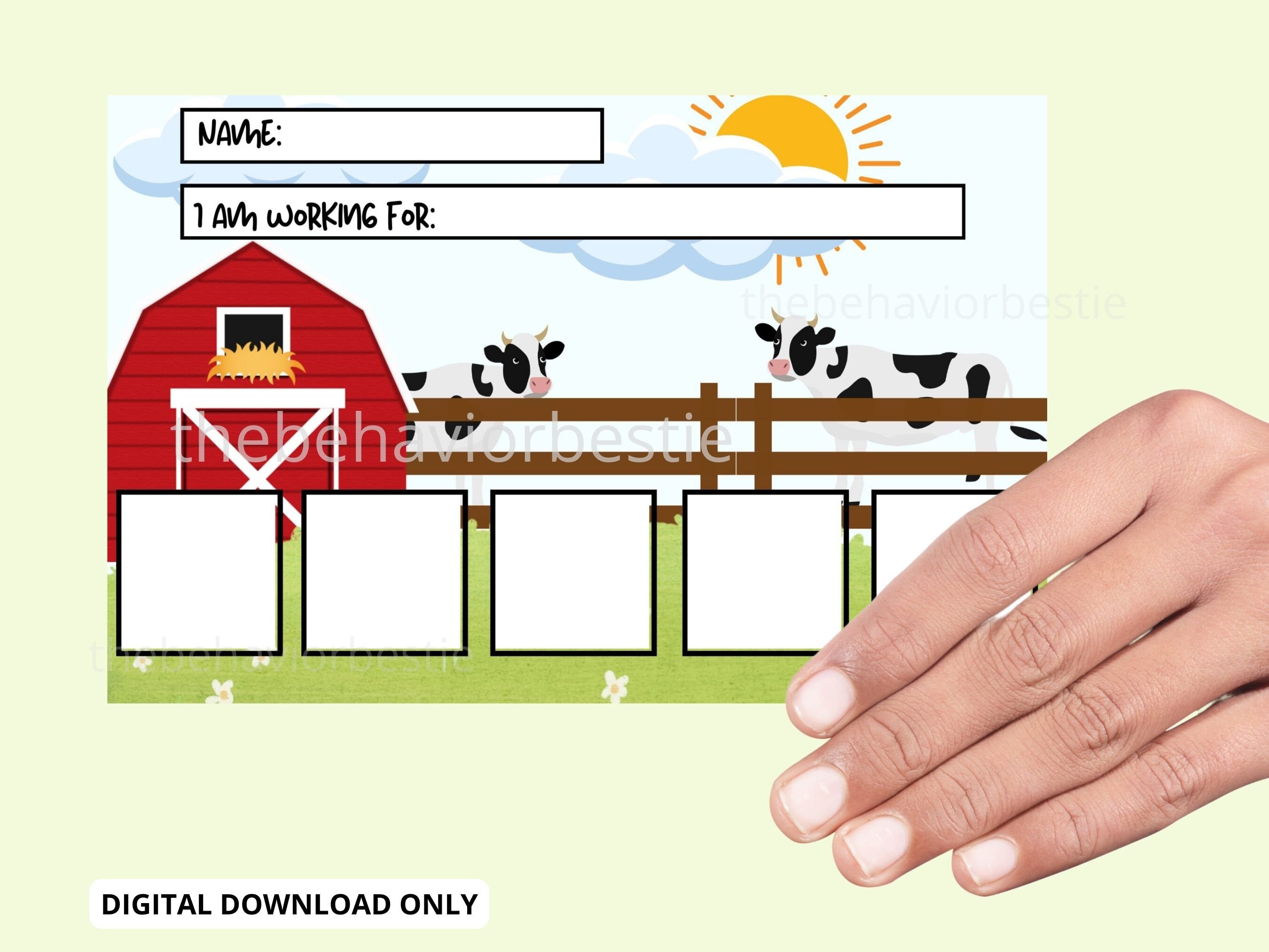 Tractor Sticker Chart Farm Reward Chart Tractor Reward Chart Farm