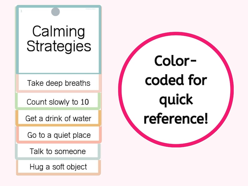 Printable Behavior Cue Cards Visual Cue Cards Calming - Etsy
