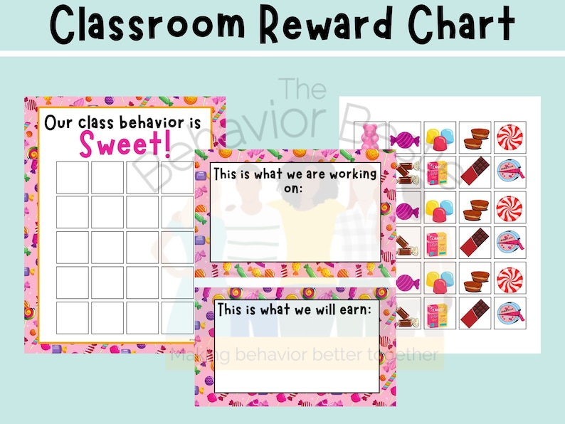 Classroom Reward Charts Whole Class Reward System Etsy