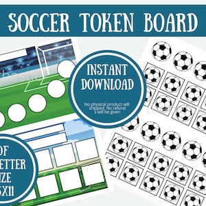 Fußball Token Board/Digitale Belohnungstabelle/Instant Download Token Board/Fußball Belohnungstabelle/Fußball Verhalten Tabelle/