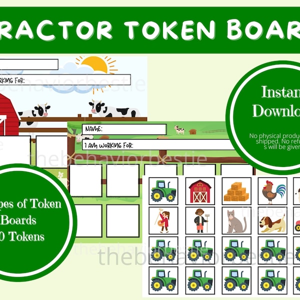 Tractor Reward Chart Etsy