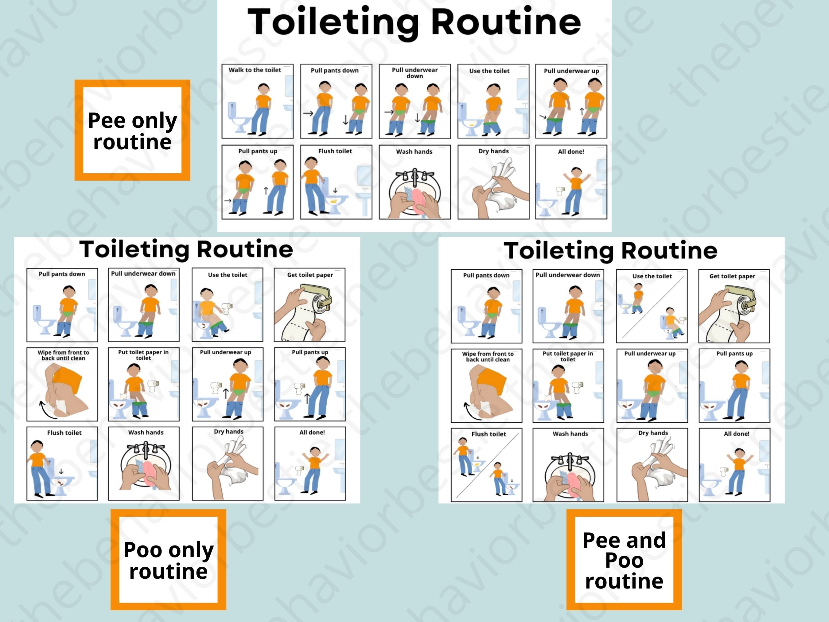 DIGITAL Bathroom Visual Visual Toileting Routine Bathroom Visual