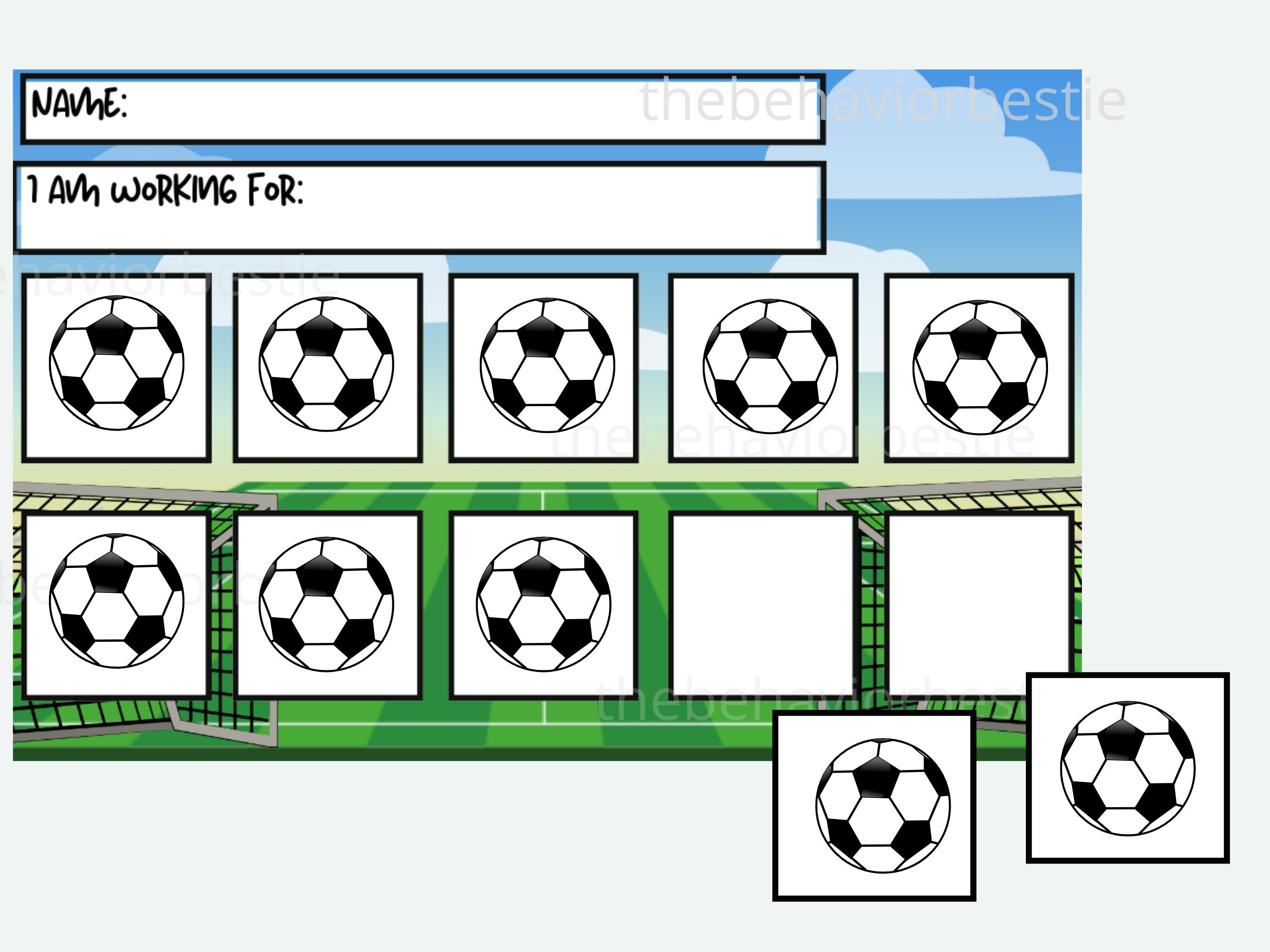 Soccer Token Board: Reward Chart for Kids (digital Download) - Etsy