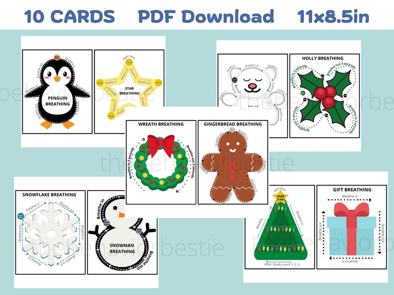 Mindfulness Breathing Cards Mindfulness Breathing Activity DIGITAL