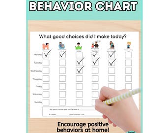 Good Choices Chart for Kids at Home | Positive Behavior Chart & Routine Tracker