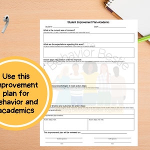 Editable Student Behavior Plan Template (digital Download) - Etsy